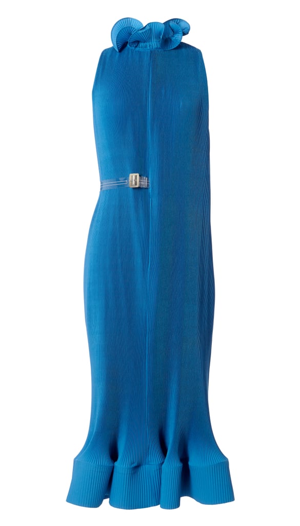Tibi Pleated Sleeveless Dress with Removable Belt