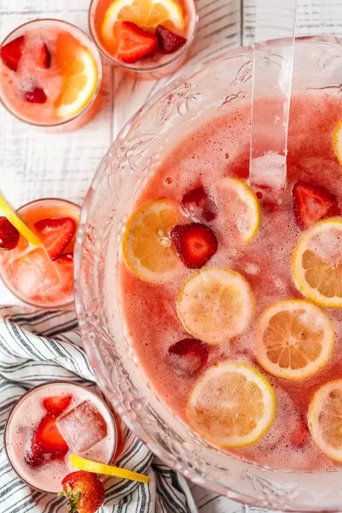 Strawberry Lemonade Party Punch