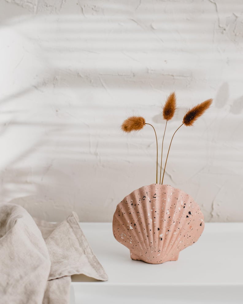 For Their Credenza: Badger and Birch Scallop Terrazzo Vase