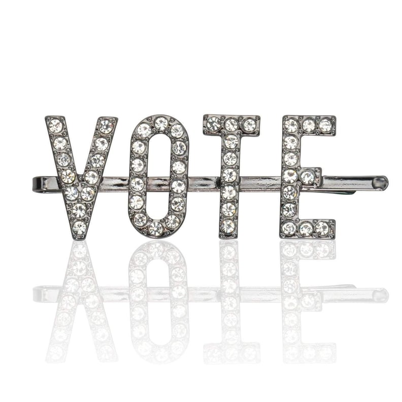 Kitsch x Justine Marjan "Vote" Rhinestone Bobby Pin