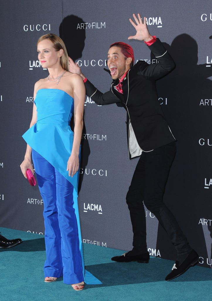 Jared Leto Photobombs Diane Kruger on the Red Carpet