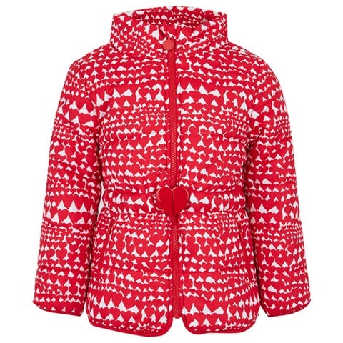 Stella McCartney Kids Red Heart Puffer Coat