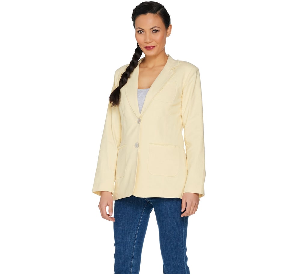 Peace Love World Linen Blend Blazer