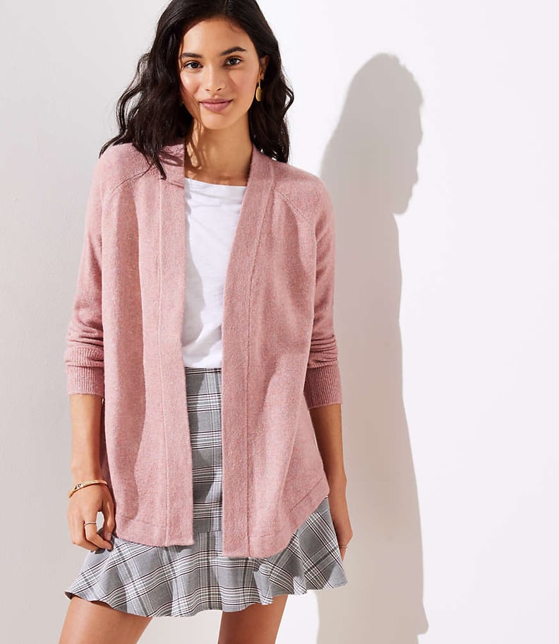 LOFT Shirttail Open Cardigan