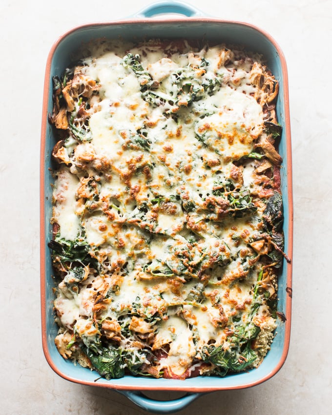 Chicken Spinach Pizza Couscous Casserole