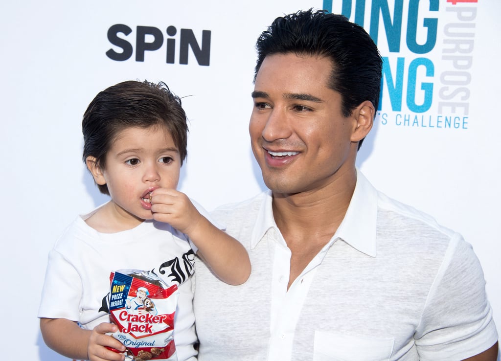 Mario Lopez and Family at Celebrity Ping-Pong Event 2016
