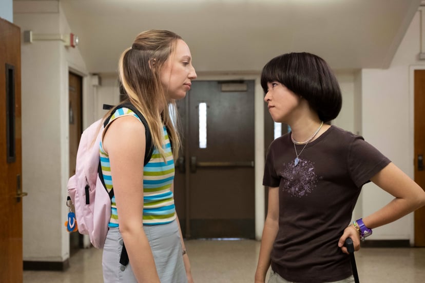 PEN15, from left: Anna Konkle, Maya Erskine, 'First Day', (Season 1, ep. 101, airs Feb. 8, 2019). photo: Alex Lombardi / Hulu  / Courtesy: Everett Collection