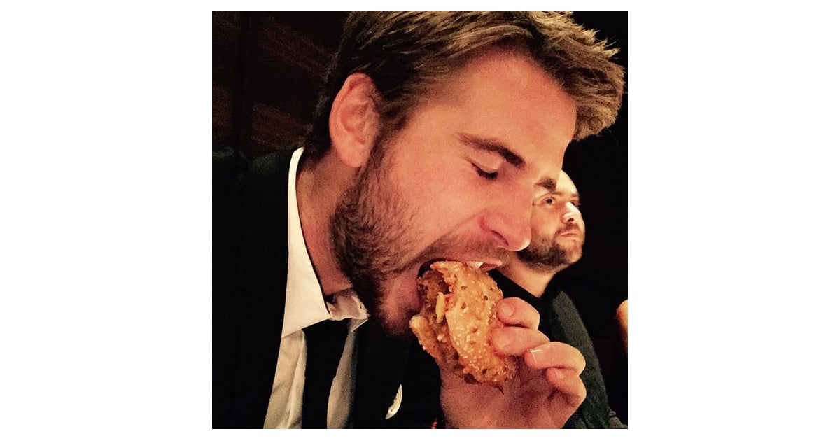 When He Just Totally Chowed Down Liam Hemsworth #39 s Best Instagram