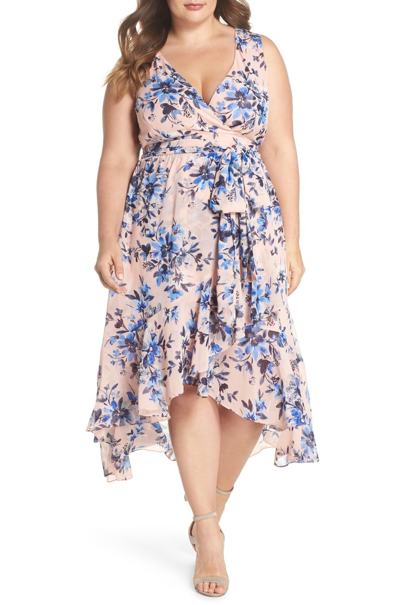 eliza j floral chiffon dress