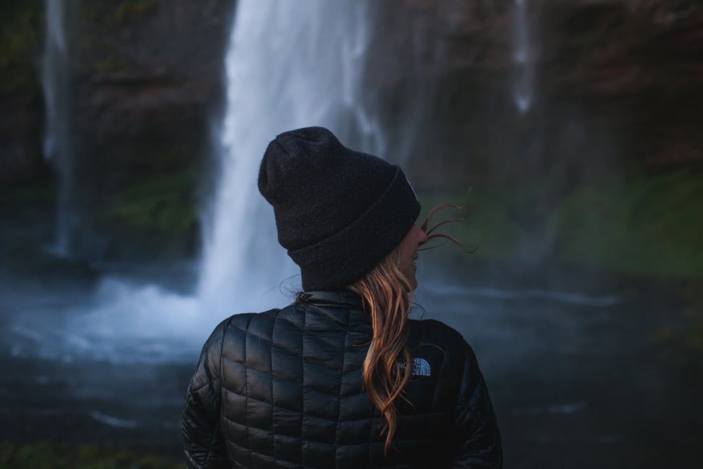 Sporting a beanie.