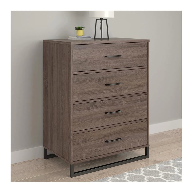 Mixed Material Four Drawer Dresser