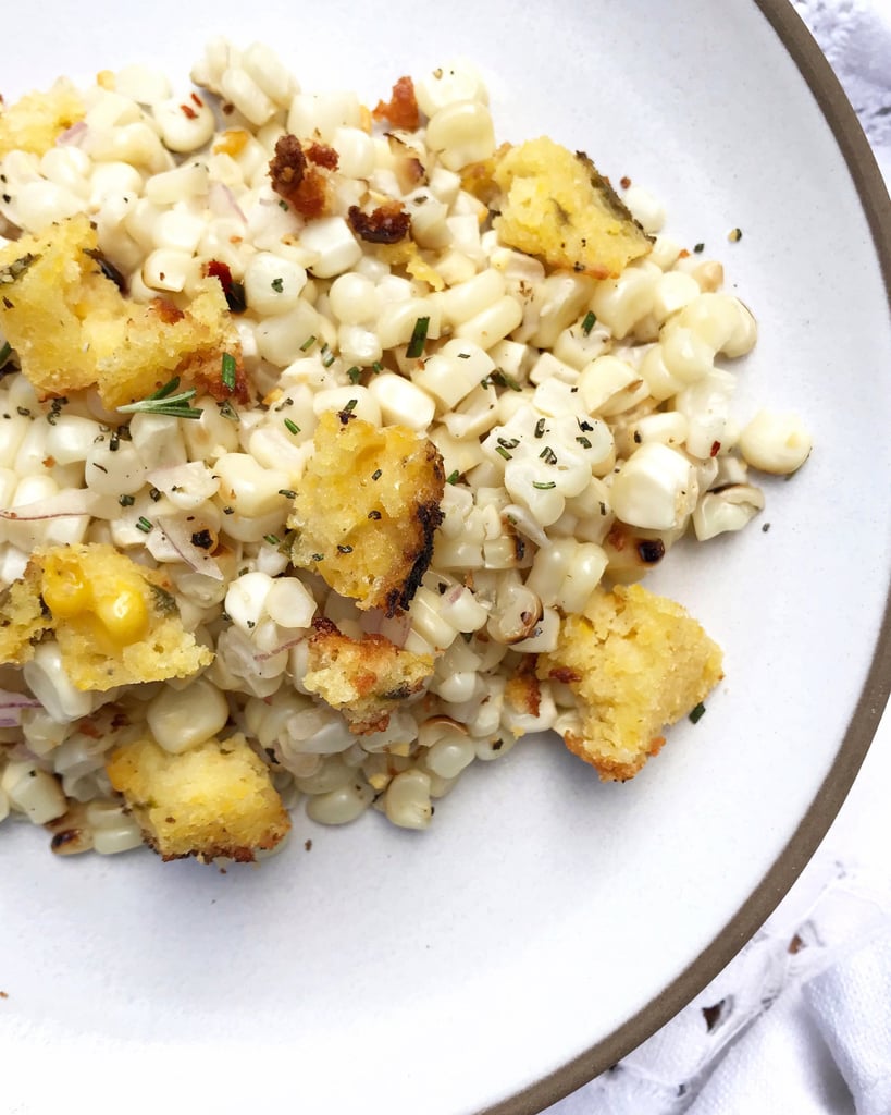Grilled Corn Salad With Cornbread Croutons