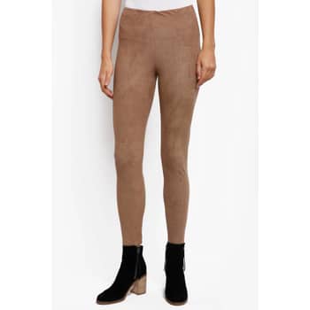 Lysse' faux suede legging high-waist, brown