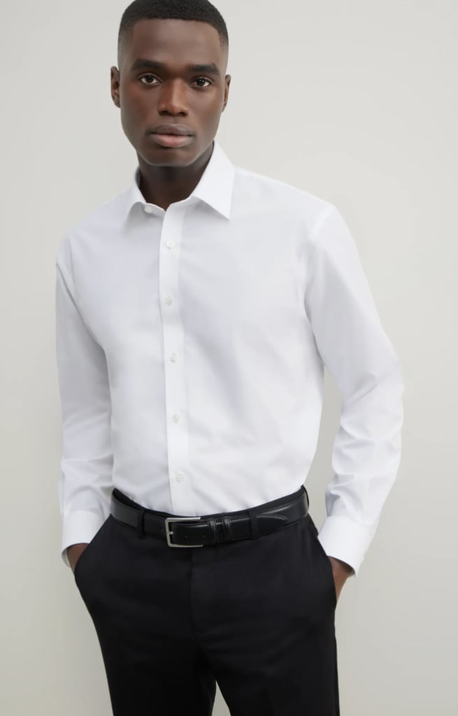 Nordstrom Non-Iron Traditional Fit Solid Cotton Dress Shirt