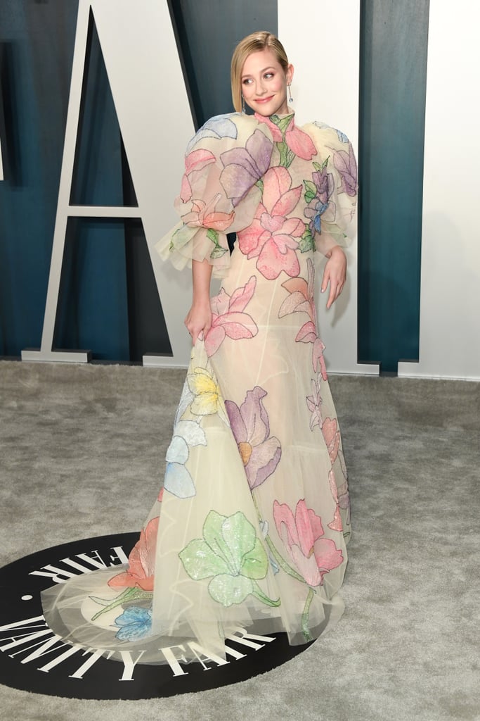 Lili Reinhart Floral Gown Vanity Fair Oscars Party 2020