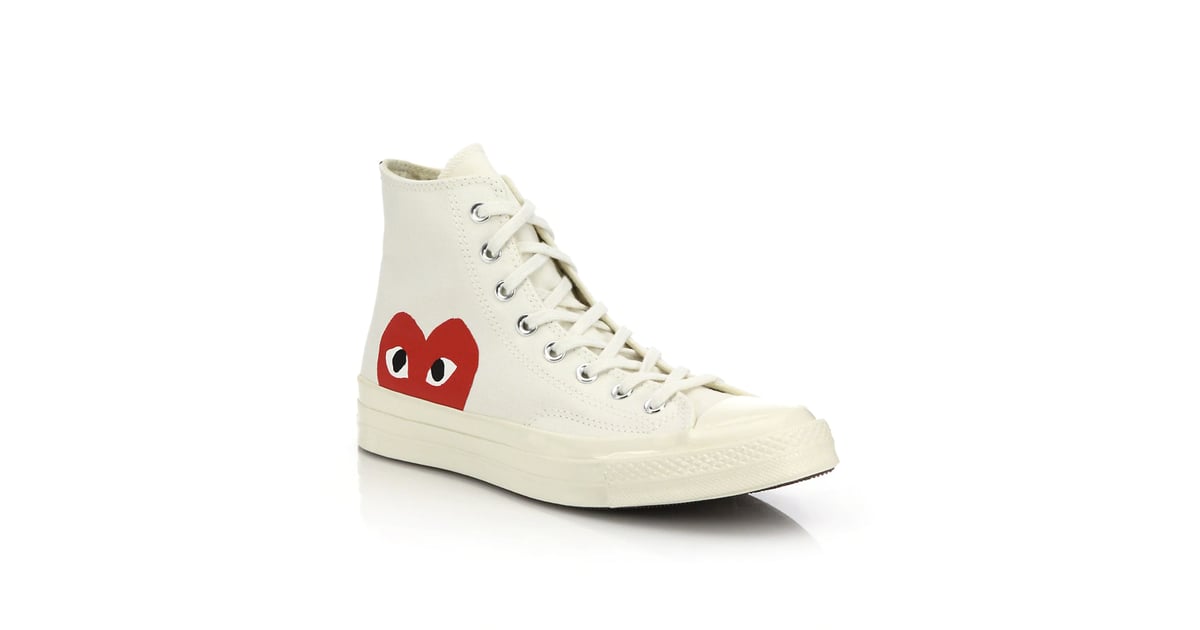 Comme des Garcons Play PeekABoo HighTop Canvas Sneakers Quirky