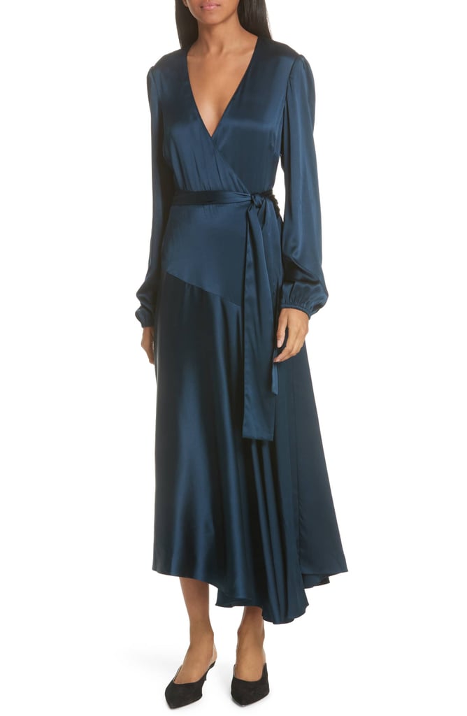 A.L.C. Darby Stretch Silk Wrap Dress