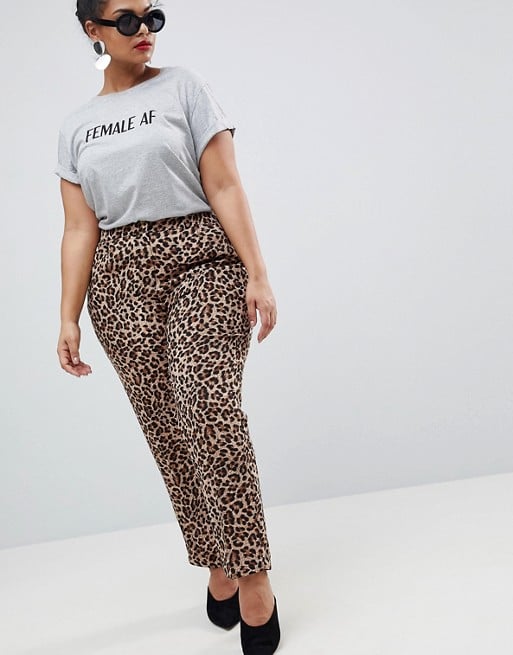 UNIQUE21 Cigarette Pants in Leopard Print