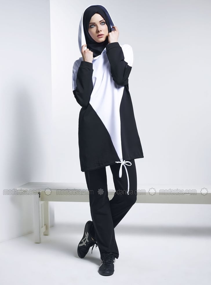 Modanisa Black Sportswear Tracksuit ($72)  Modest and 