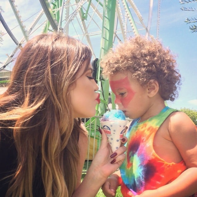 "Hitting up #Kidchella with my bestie Zeplin," Khloé captioned this cute picture with a pal. 
Source: Instagram user khloekardashian