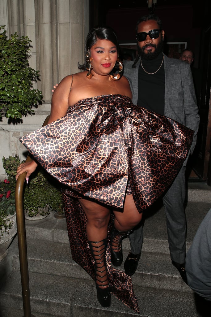 Lizzo Wearing a Leopard Dress at the Brit Awards Afterparty