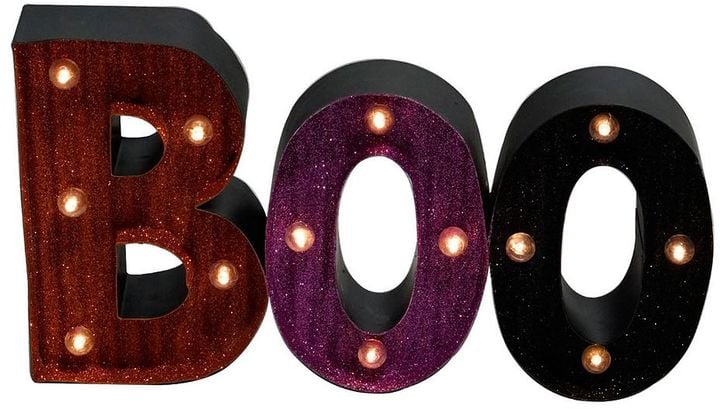 Celebrate Halloween Together "Boo" LED Marquee Wall Decor ($40)