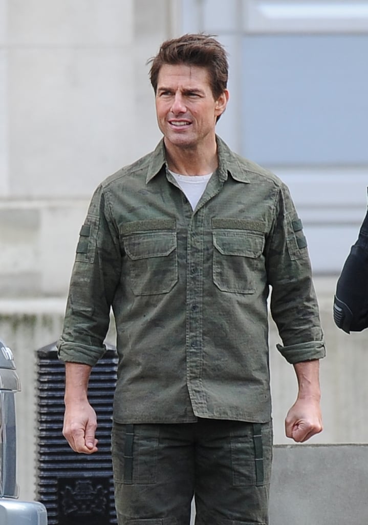Tom Cruise hit the London set of All You Need Is Kill in February 2013.