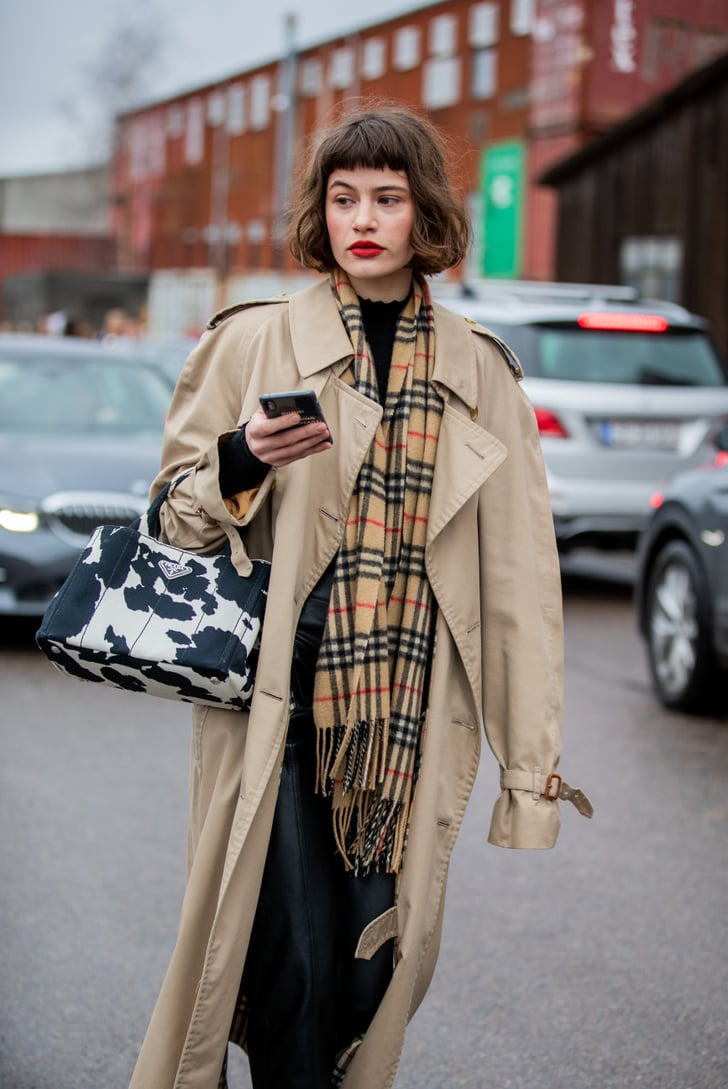 Style a Plaid Scarf With an Animal-Print Bag | How to Wear a Scarf ...