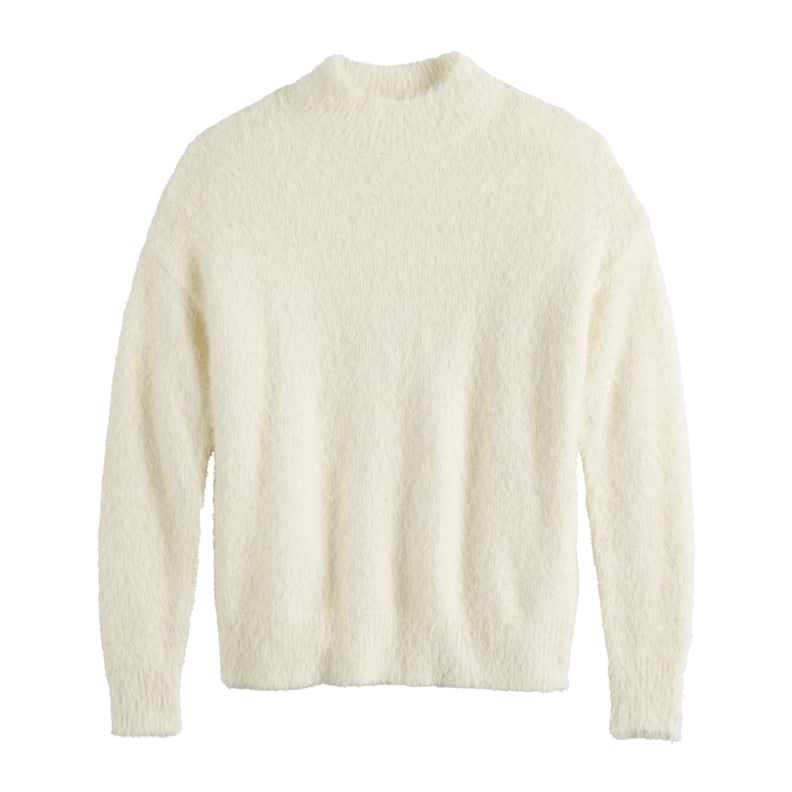 POPSUGAR Fuzzy Mockneck Sweater
