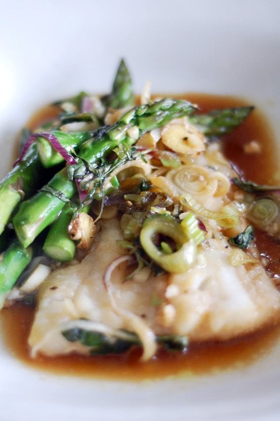 Cod With Asparagus on Parchment Paper