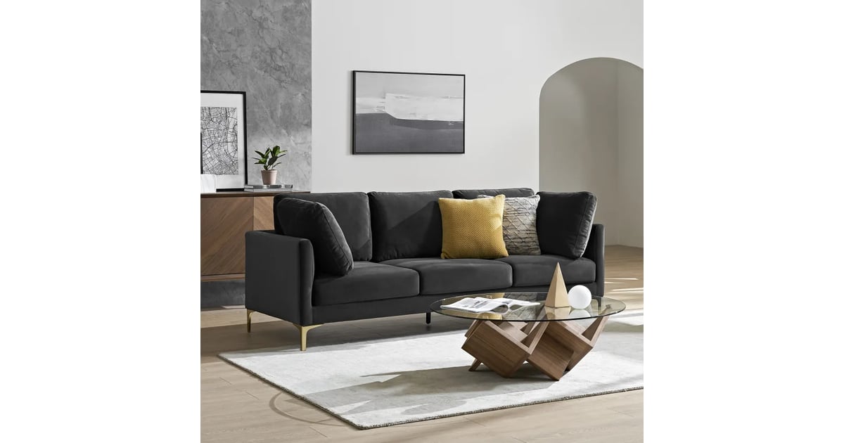 A Velvet Couch Castlery Adams Sofa Best Small Space Sofas Under 100