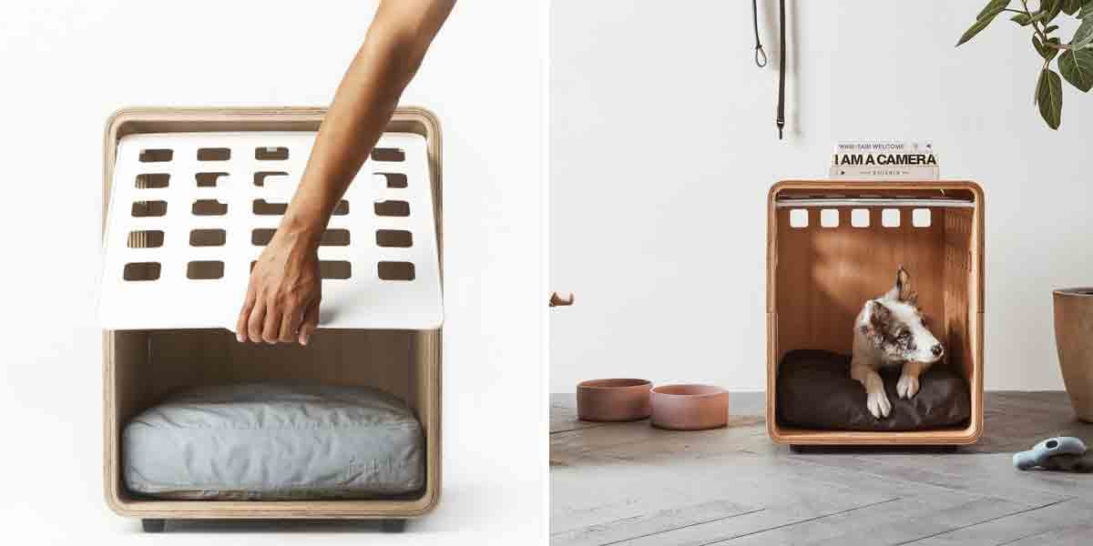 Fable Wooden Dog Crate POPSUGAR Pets