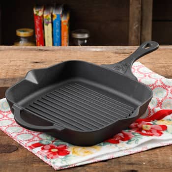 Pioneer Woman 8 Butterfly Cast Iron Skillet / Frying Pan Double