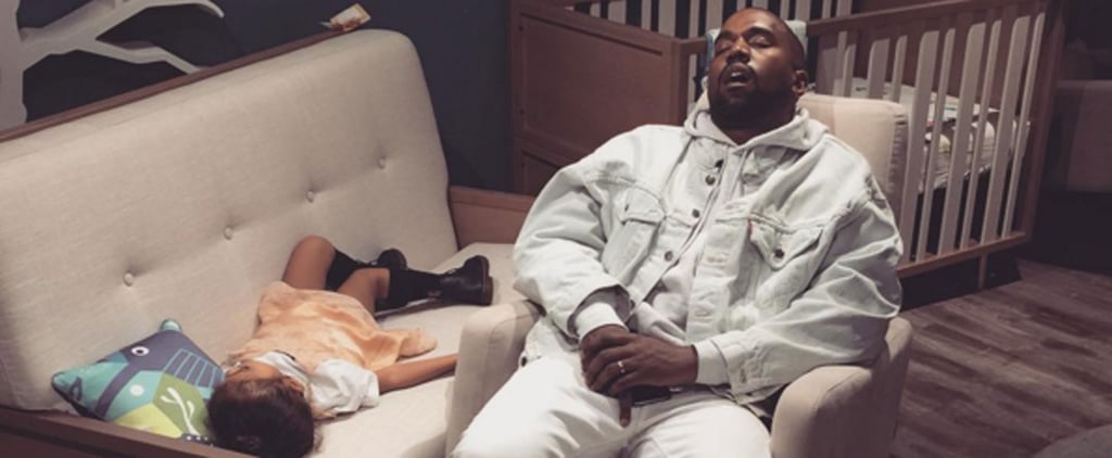 Kim Kardashian Photo of Kanye and North Sleeping
