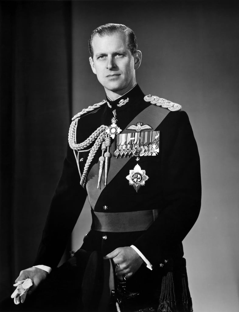 Prince Philip poses for a portrait in Buckingham Palace in December 1958.