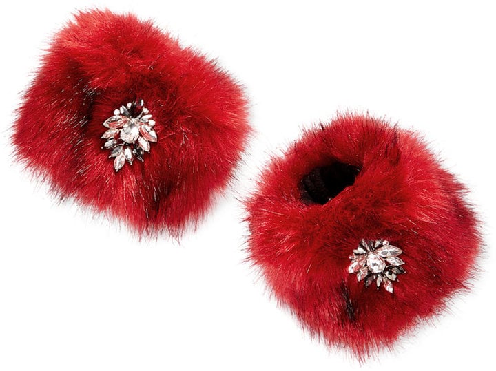 INC International Concepts Jeweled Faux-Fur Cuffs, Only at Macy's ($50)