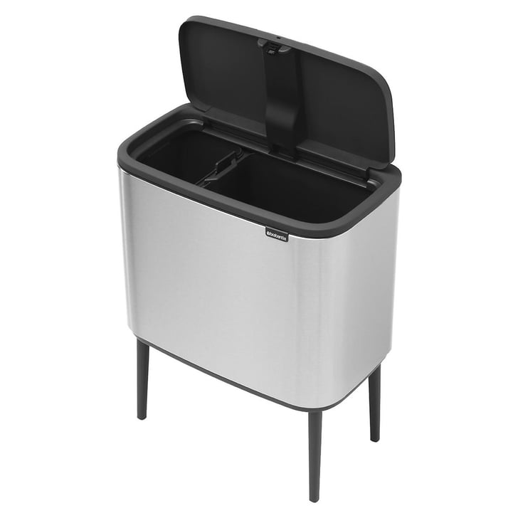 Brabantia Stainless Steel 3 Gal./6 Gal. Bo Touch Trash Can in Steel