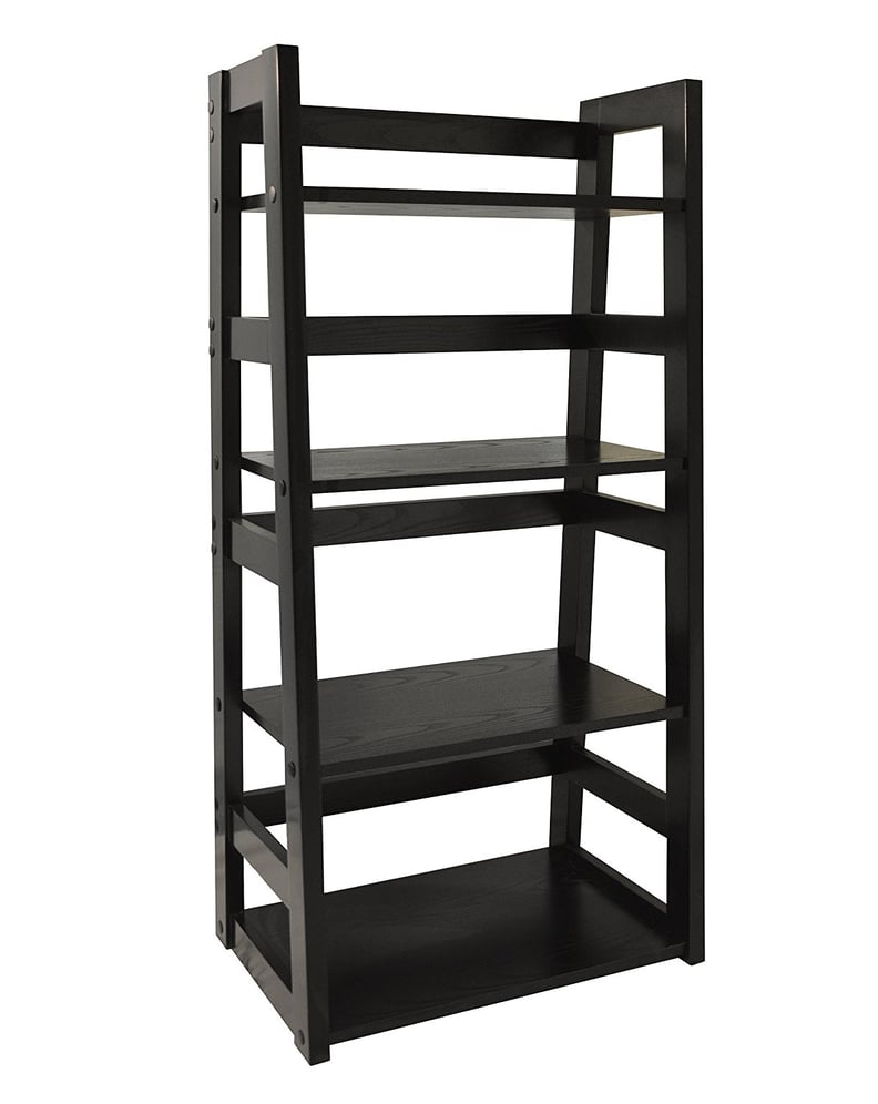 A Traditional Bookcase: A Convenience Concepts Traditional 4-Tier Trestle Bookcase