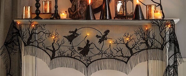 This Light-Up Hocus Pocus Mantel Scarf Is Hauntingly Chic