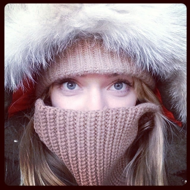 Victoria's Secret model Lindsay Ellingson was barely recognizable as she bundled up against the cold weather in NYC.
Source: Instagram user lindsellingson