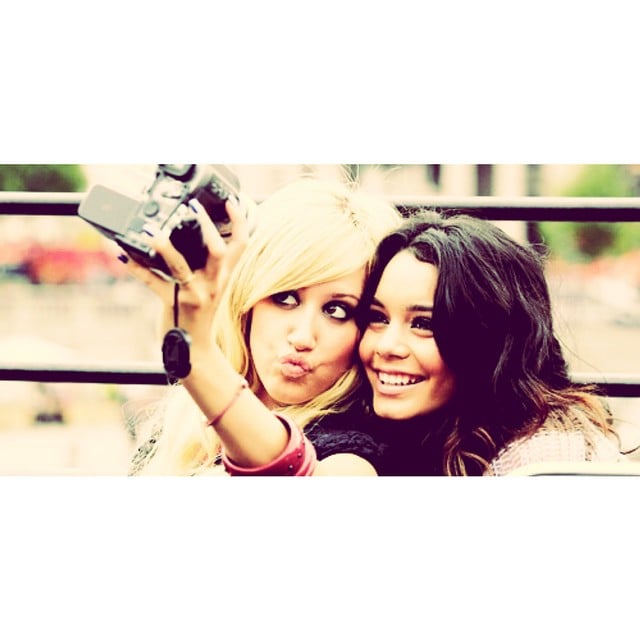 Ashley Tisdale wished her BFF Vanessa Hudgens a happy birthday with this throwback selfie.
Source: Instagram user ashleytisdale