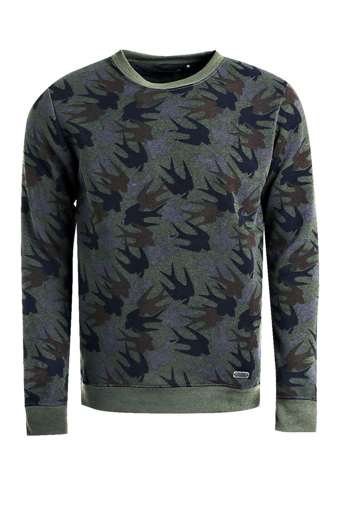 Boohoo All Over Bird Print Sweater