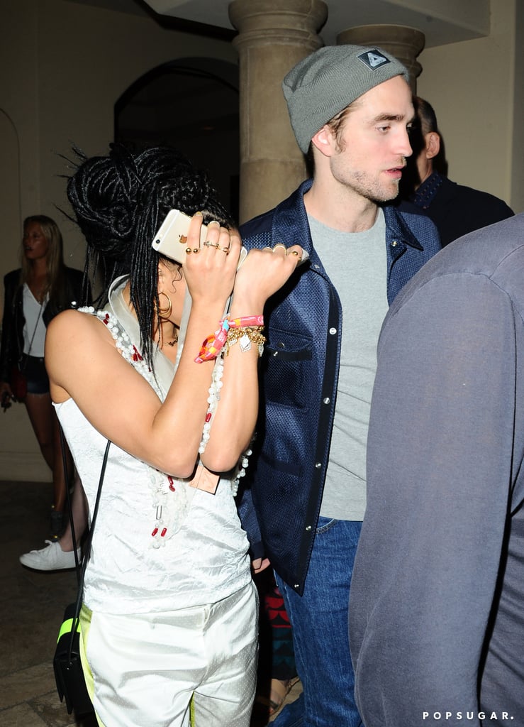 The first weekend of Coachella kicked off last Friday, bringing with it plenty of celebrity sightings, including Robert Pattinson and his new fiancée, FKA Twigs! Rob and Twigs were photographed arriving at a Moschino event, where Katy Perry and Fergie also partied, in the Coachella Valley late Saturday night. Rob and Twigs's engagement news went public at the beginning of April, and this is the first time they've been seen together since. Twigs had multiple rings on her fingers, but it's unclear if one of them is an engagement ring. If you're excited about their new relationship status, get to know the woman Rob is planning to marry.