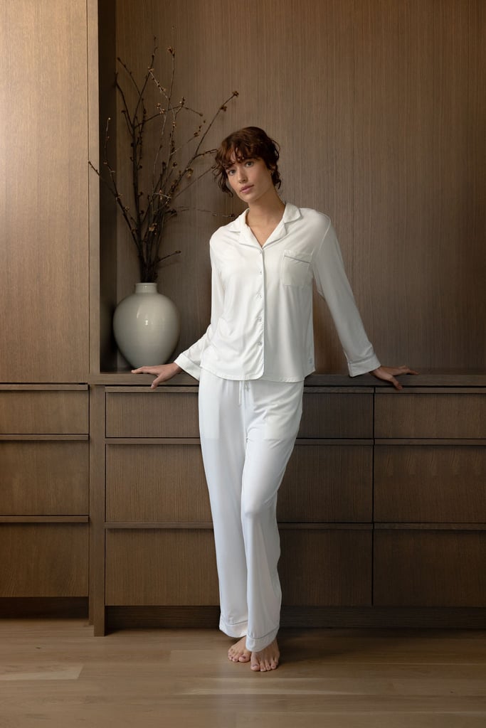 Cozy Earth Stretch-Knit Short Sleeve & Pant Bamboo Pajama Set