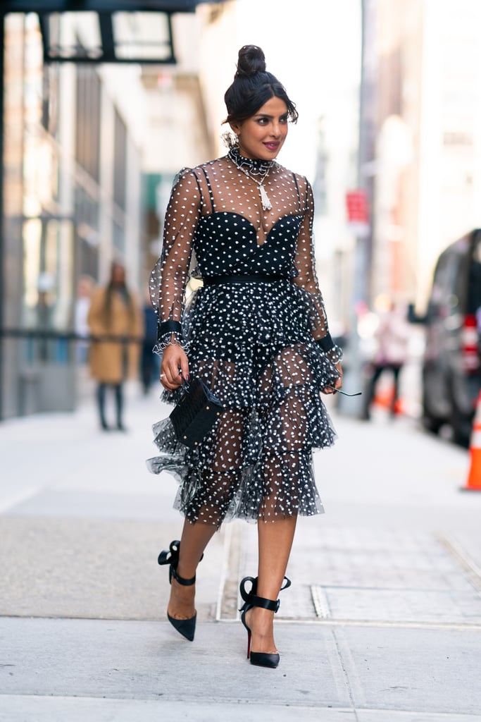 Priyanka Chopra's Sheer Polka-Dot Dress