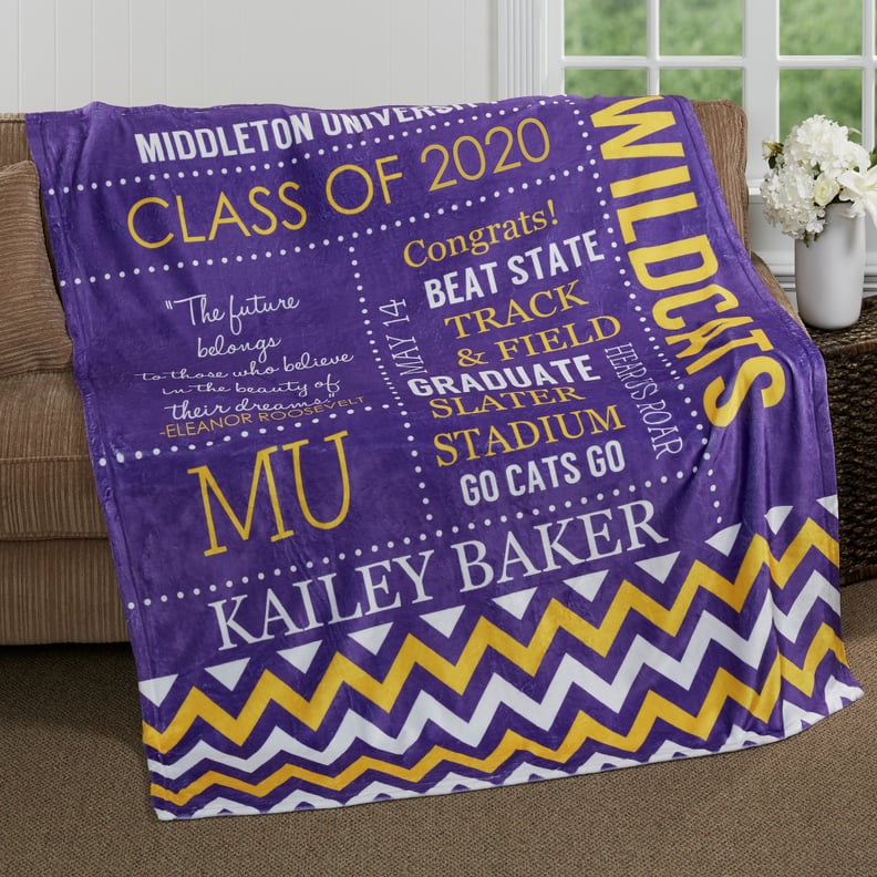 School Memories Personalized Graduation Blanket