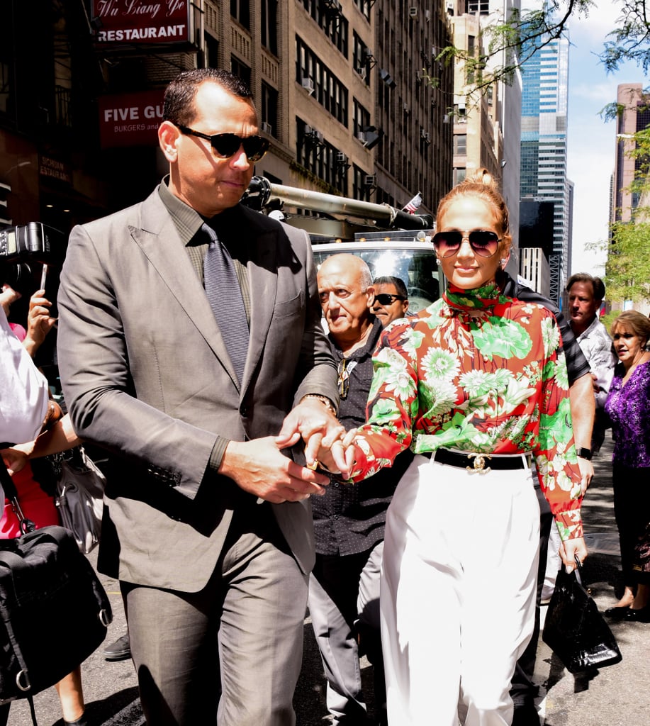 Jennifer Lopez Gucci Floral Top With Alex Rodriguez 2018