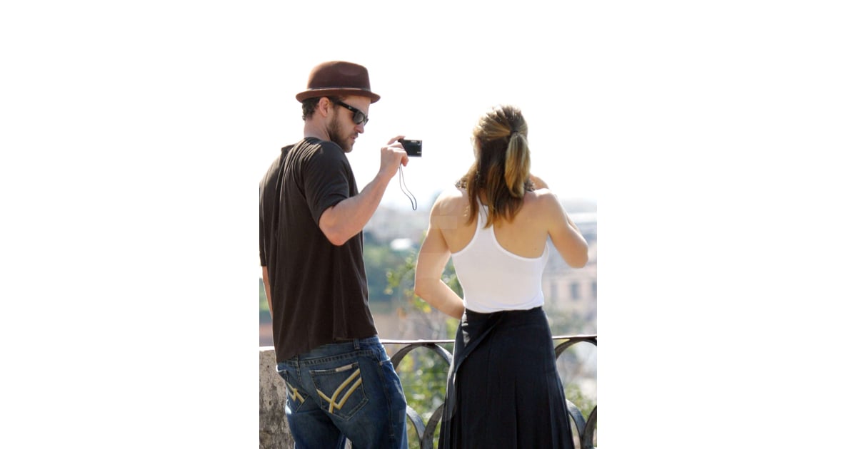 Justin and Jessica Taking Pictures in Rome