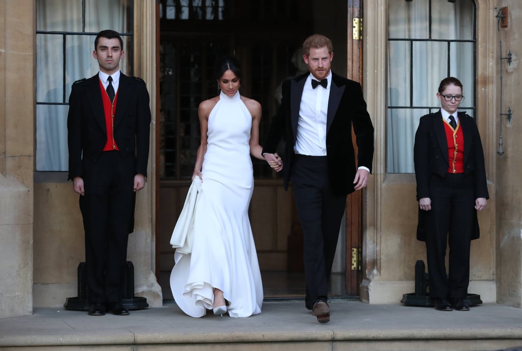 meghan-markle-second-wedding-dress-popsugar-fashion