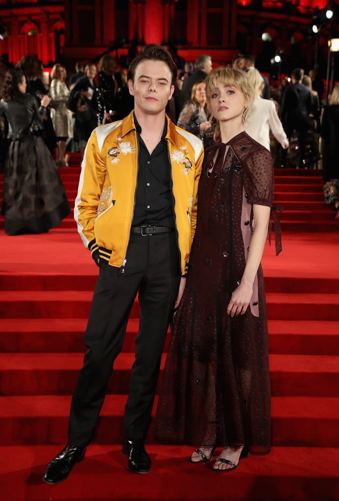 Charlie Heaton and Natalia Dyer at the 2017 Fashion Awards